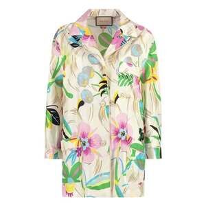 Gucci - Floral Print Silk Oversized Shirt - IT 48